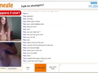 Adorable Omegle cutie puts on a show. Audio at 3:45.