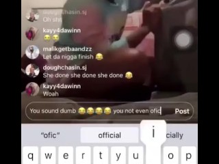 Young Mixed thot fucked On IG live
